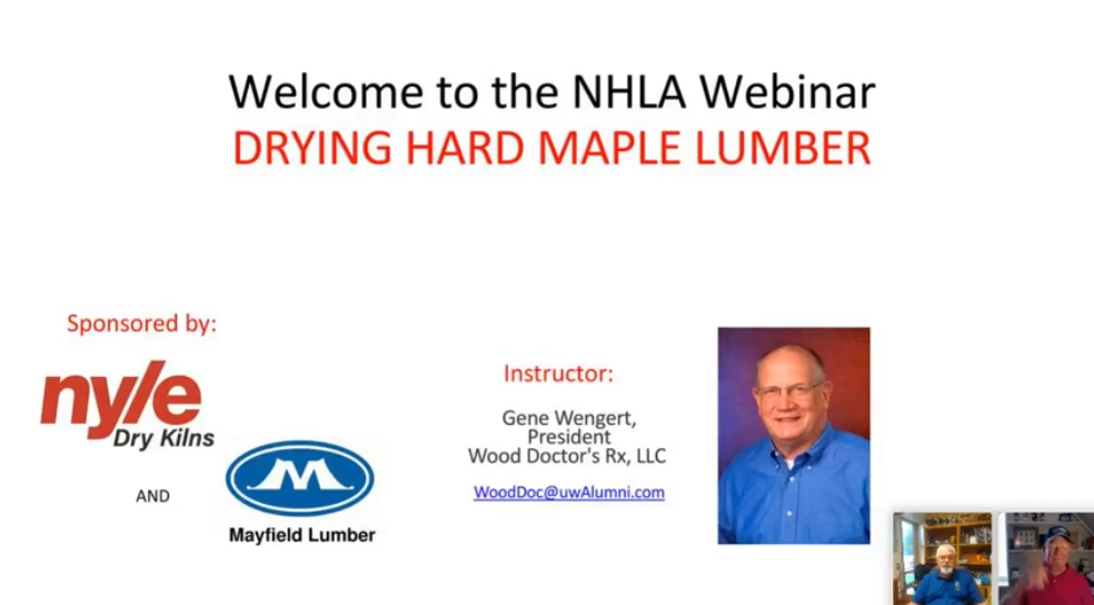 Webinar - Drying Hard Maple: Tips to Improve Efficiency & Quality taught by Dr. Gene Wengert
